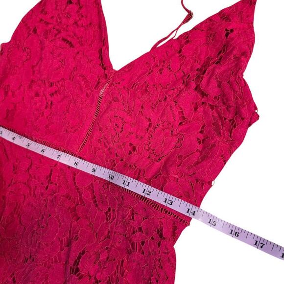 ASTR Women's Lace V-Neck Sheath Dress Pink Size medium - Picture 7 of 8